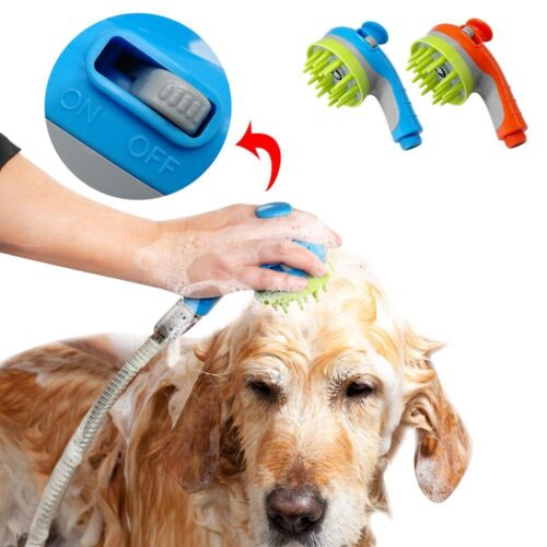 Dog Shower Brush with Hose