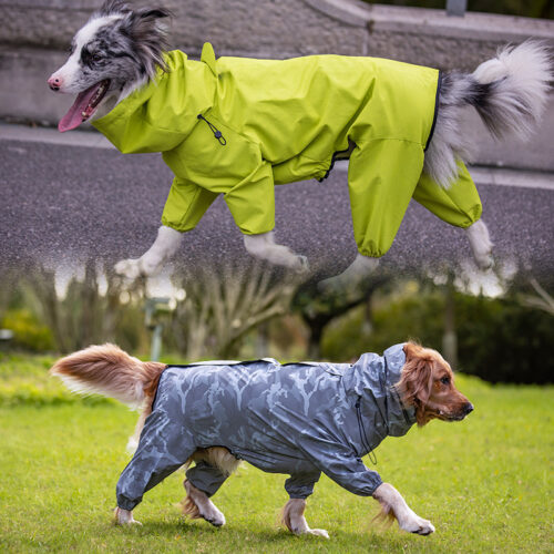 Waterproof Reflective Raincoat For Large Dogs