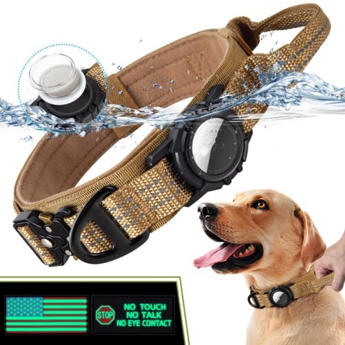 Waterproof Dog Collar with Airtag Protective Cover